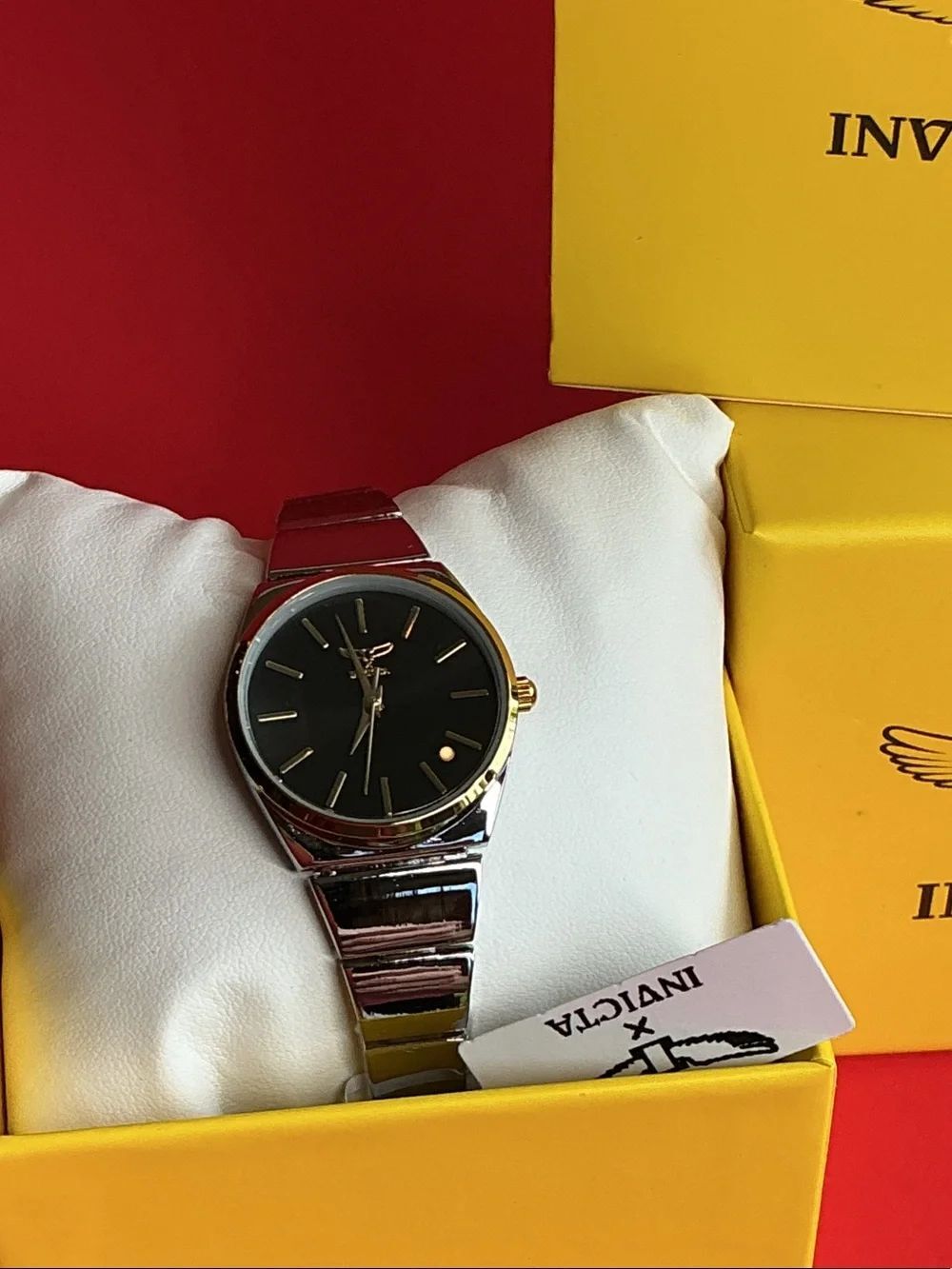 Invicta Silver and Gold Women's Watch with Black Dial - 69047